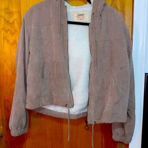 Corduroy pink jacket with wool inside